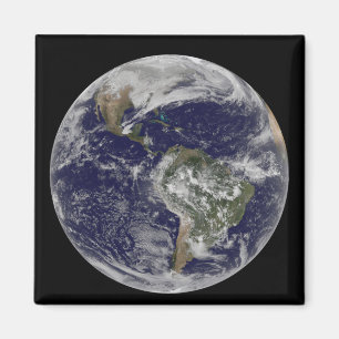 Full Earth showing North America and South Amer 6 Magnet