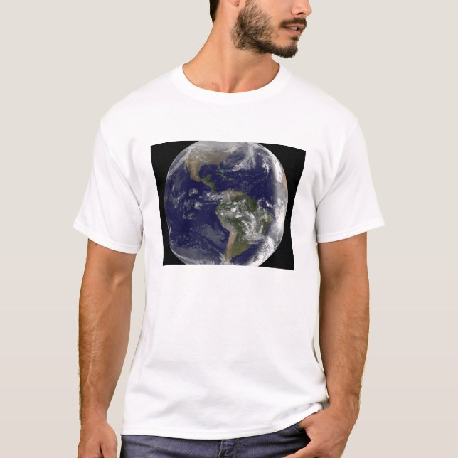 Full Earth showing North America and South Amer 7 T-Shirt (Front)