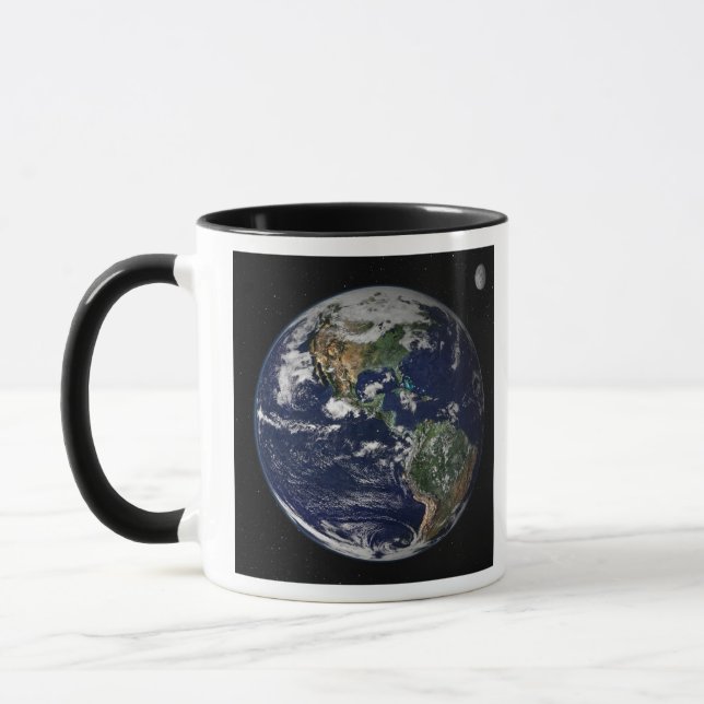Full Earth showing North and South America Mug (Left)