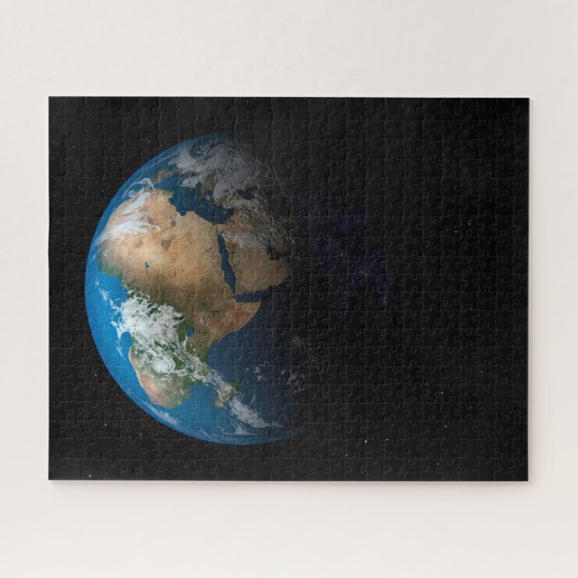 Full Earth Showing Simulated Clouds Over Africa. Jigsaw Puzzle (Horizontal)