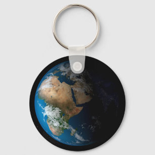 Full Earth Showing Simulated Clouds Over Africa. Keychain