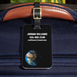 Full Earth Showing Simulated Clouds Over Africa. Luggage Tag