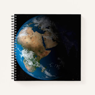 Full Earth Showing Simulated Clouds Over Africa. Notebook