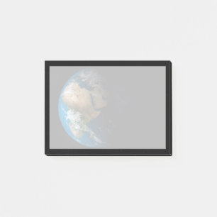 Full Earth Showing Simulated Clouds Over Africa. Post-it Notes