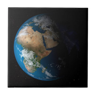 Full Earth Showing Simulated Clouds Over Africa. Tile