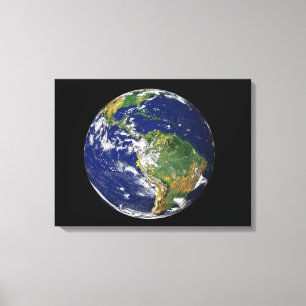 Full Earth showing South America Canvas Print