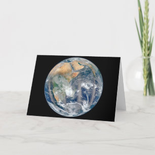 Full Earth Showing The Eastern Hemisphere. Card