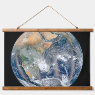 Full Earth Showing The Eastern Hemisphere. Hanging Tapestry