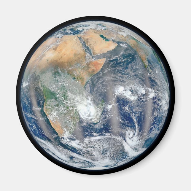 Full Earth Showing The Eastern Hemisphere. Magnet (Front)