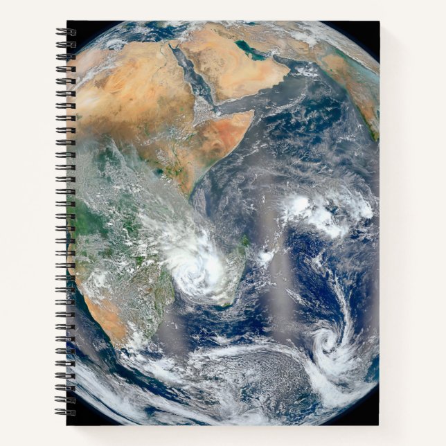 Full Earth Showing The Eastern Hemisphere. Notebook (Front)