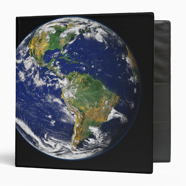 Full Earth showing the western hemisphere Binder (Front/Inside)
