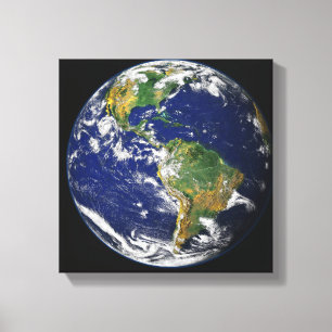 Full Earth showing the western hemisphere Canvas Print