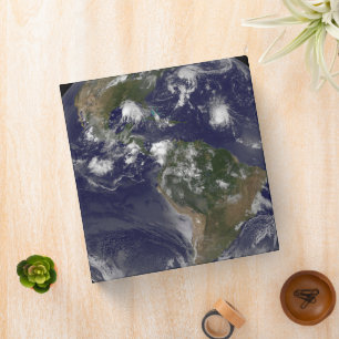 Full Earth Showing Tropical Storms In The Atlantic Binder