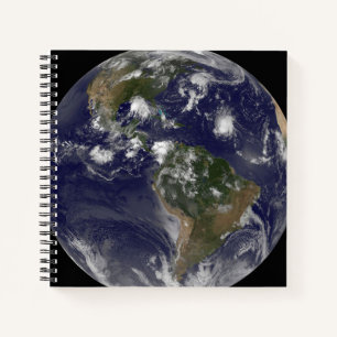 Full Earth Showing Tropical Storms In The Atlantic Notebook