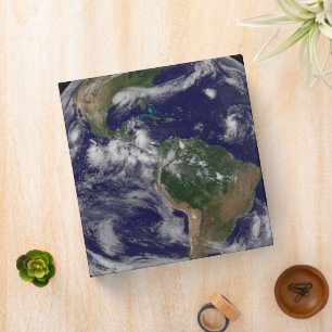 Full Earth Showing Various Tropical Storm Systems. Binder