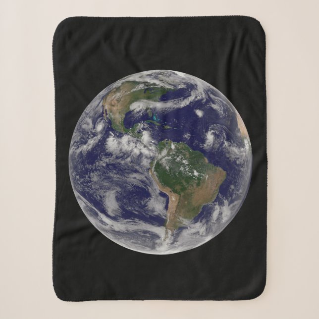 Full Earth Showing Various Tropical Storm Systems. Sherpa Blanket (Front)
