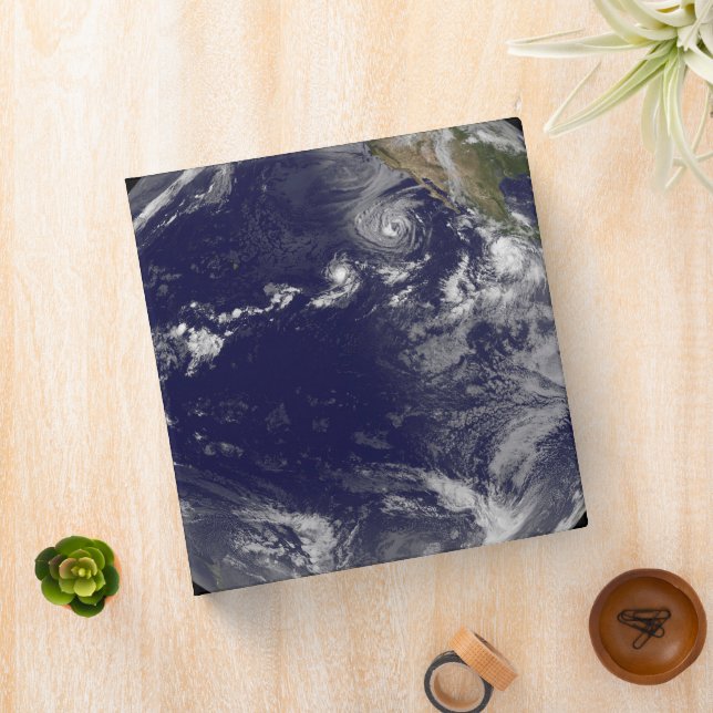 Full Earth Showing Various Tropical Storms. Binder (In Situ)