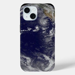 Full Earth Showing Various Tropical Storms. iPhone 15 Case