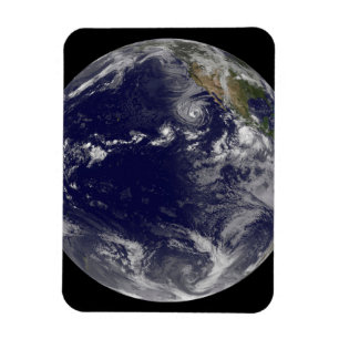 Full Earth Showing Various Tropical Storms. Magnet