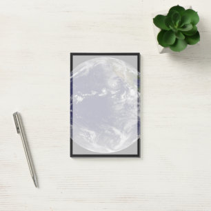 Full Earth Showing Various Tropical Storms. Post-it Notes