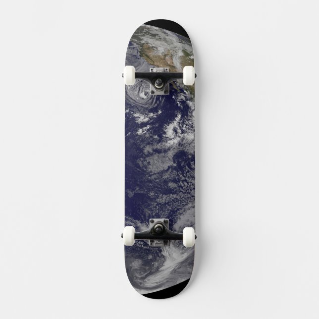 Full Earth Showing Various Tropical Storms. Skateboard (Front)