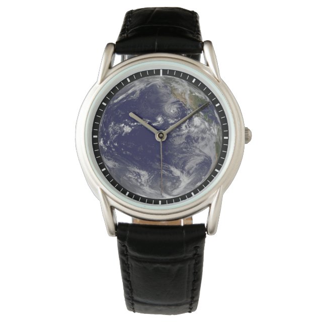 Full Earth Showing Various Tropical Storms. Watch (Front)