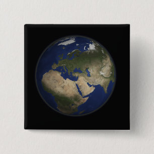 Full Earth view of Africa, Europe, and Middle E 2 Inch Square Button