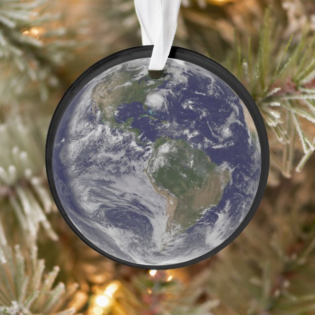 Full Earth With Hurricane Irene On East Coast. Ornament (Tree)
