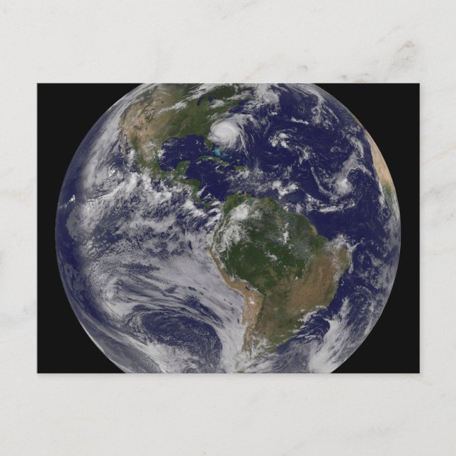 Full Earth With Hurricane Irene On East Coast. Postcard (Front)
