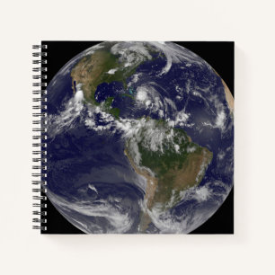 Full Earth With Hurricane Irene Over The Bahamas. Notebook