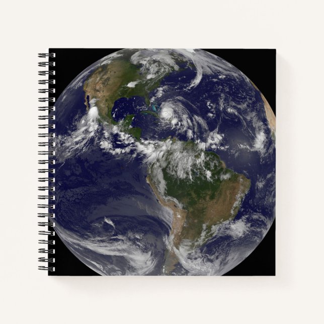 Full Earth With Hurricane Irene Over The Bahamas. Notebook (Front)