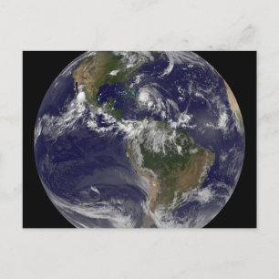 Full Earth With Hurricane Irene Over The Bahamas. Postcard