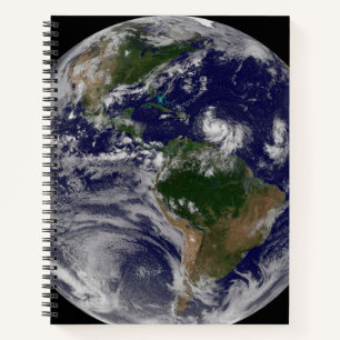 Full Earth With Tropical Storms In The Atlantic Notebook