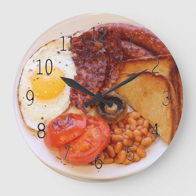 Full English breakfast novelty clock (Front)