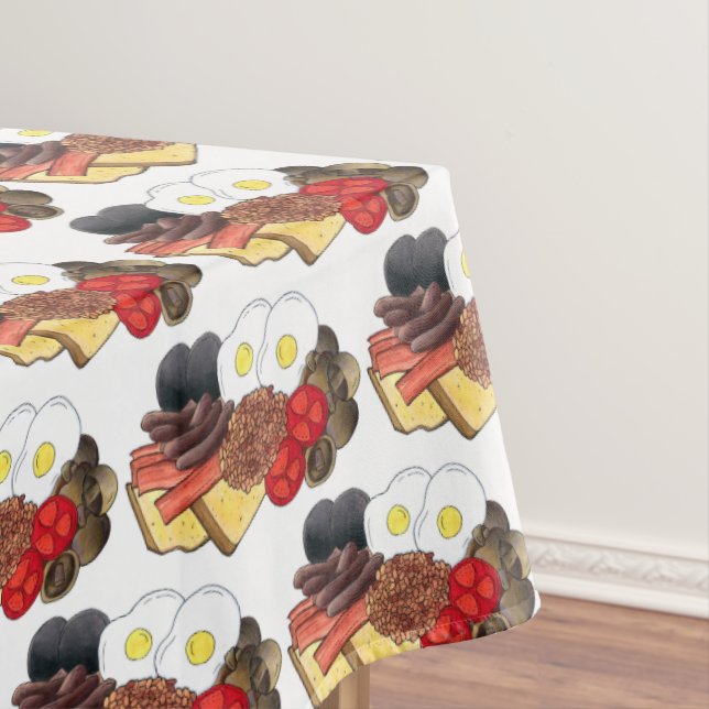 Full English Breakfast UK British Cuisine Pub Food Tablecloth (In Situ)