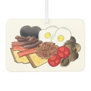 Full English Breakfast UK British Food Cuisine Air Freshener