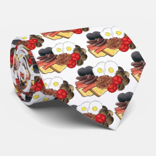 Full English Breakfast UK British Food Cuisine Tie