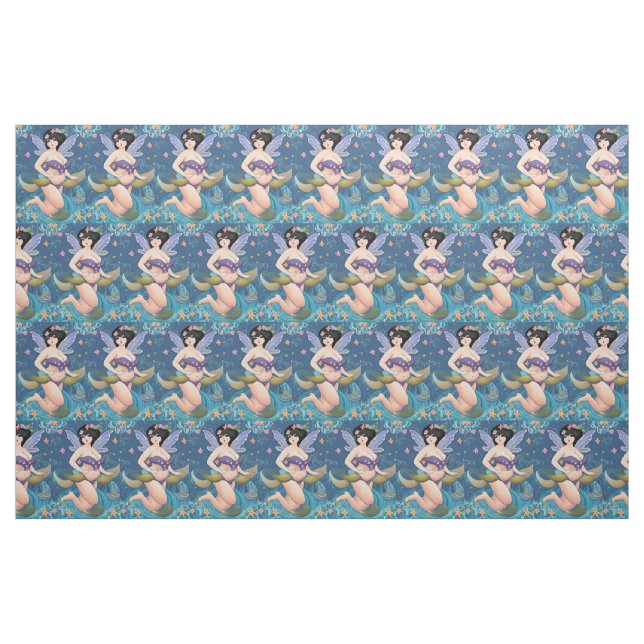 Full-figure Fairy Goddess Thunder_Cove  Fabric (Fat Quarter)