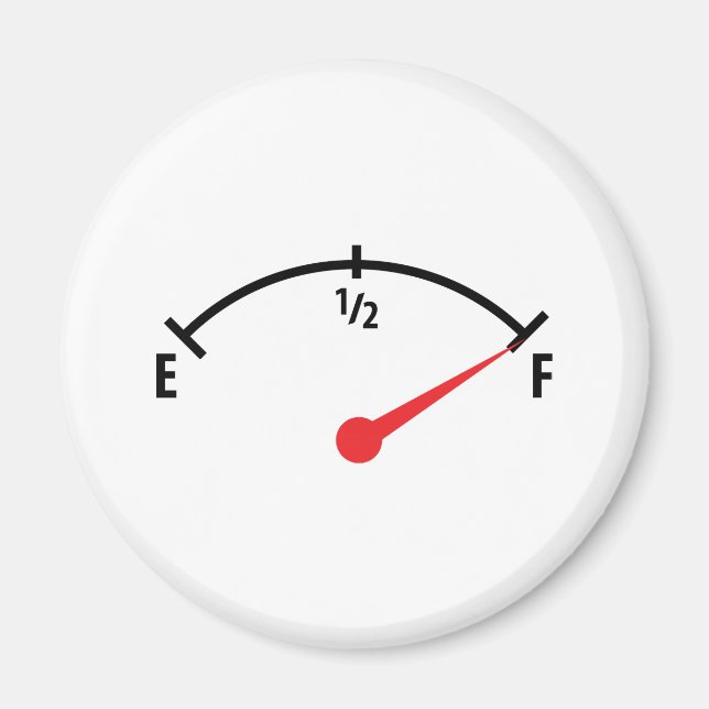 full fuel tank indicator gauge magnet (Front)
