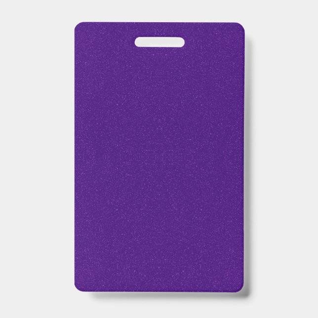 Full Glitter Purple Vertical Badge – Customizable (Front)