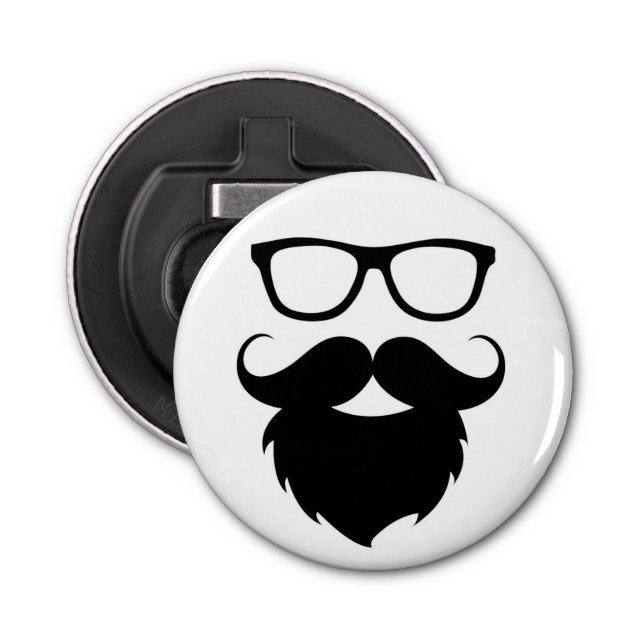 Full Grown Funny Beard Man Bottle Opener (Front)