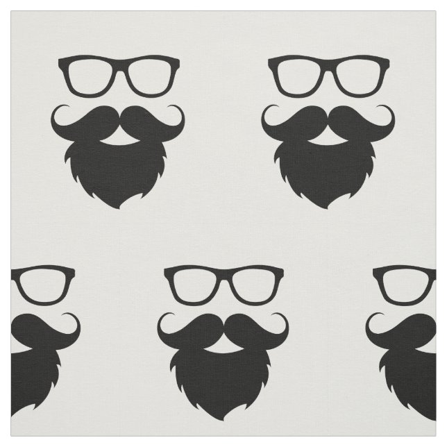 Full Grown Funny Beard Man Fabric (Swatch)