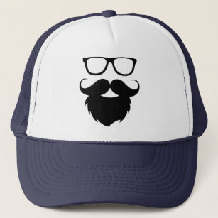 Full Grown Funny Beard Man Trucker Hat