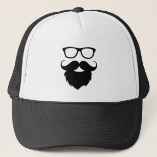 Full Grown Funny Beard Man Trucker Hat