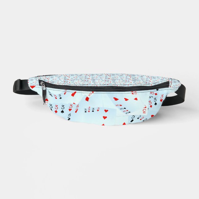 "Full House Frenzy: Scattered Quad Threes" Fanny Pack (Front)