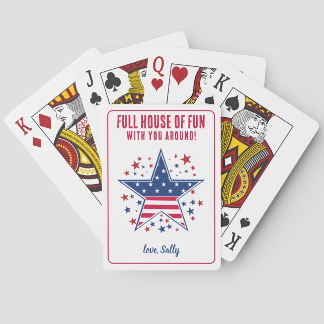 Full House of Fun with You Around! | Funny Friends Playing Cards (Back)