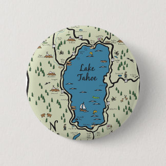 Full Lake Tahoe Area Map 2 Inch Round Button