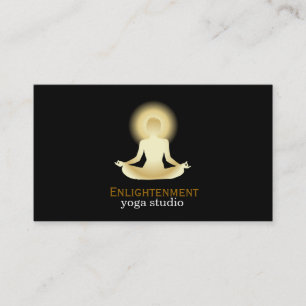 Full Lotus Enlightenment black background Business Card