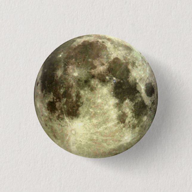 Full Moon 1 Inch Round Button (Front)