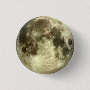 Full Moon 1 Inch Round Button